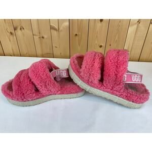 UGG Oh Fluffita Sheepskin Sandals- Pink, W 10
